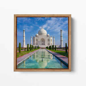 Taj Mahal Floating Frame Canvas Leather Print