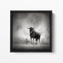 Load image into Gallery viewer, Wildebeest canvas wall art frame
