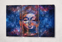 Laden Sie das Bild in den Galerie-Viewer, Buddha mandala triptych wall art