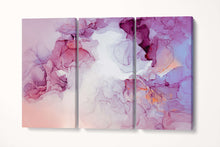 Carica l&#39;immagine nel visualizzatore di Gallery, Arte astratta rosa e viola effetto marmo canvas su ecopelle
