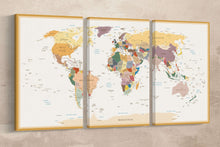 Charger l&#39;image dans la galerie, [Canvas wall art] - Push pin world map