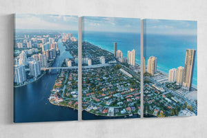 [canvas print] - Miami aerial