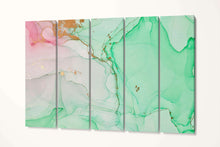 Load image into Gallery viewer, [Wall art] Abstract marble art green and pink