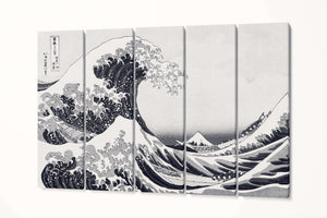 [canvas wall art] black and white wave