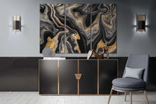 Load image into Gallery viewer, [Modern wall art] Black and gold