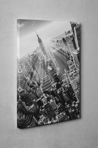 Empire State Building black and white canvas wall decor