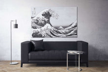 Load image into Gallery viewer, [canvas wall art] black and white wave