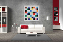 Charger l&#39;image dans la galerie, Minimalistic Art Colors On Grid Canvas wall decor