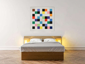 Minimalistic Art Colors On Grid Canvas home decor