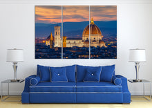 Charger l&#39;image dans la galerie, Twilight at Florence Duomo Leather Print/Extra Large Print/Multi Panel Print/Large Wall Art/Large Wall Decor/Better than Canvas!