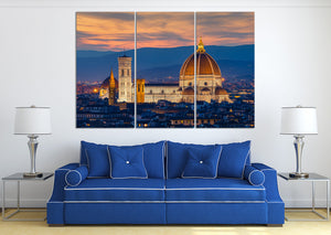 Twilight at Florence Duomo Leather Print/Extra Large Print/Multi Panel Print/Large Wall Art/Large Wall Decor/Better than Canvas!