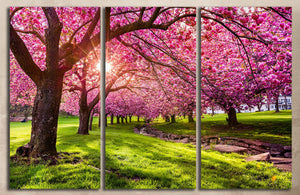 Cherry tree blossom wall art canvas