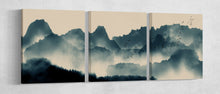 Laden Sie das Bild in den Galerie-Viewer, Japanese Mountain Landscape Wall Art Framed Canvas Print