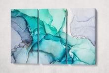 Carica l&#39;immagine nel visualizzatore di Gallery, Modern Wall Art Marble Pattern Triptych Leather Print