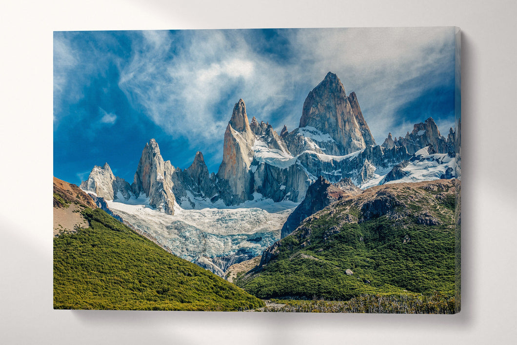 Monte Fitz Roy, Andes, Patagonia canvas eco leather print