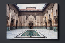 Laden Sie das Bild in den Galerie-Viewer, Ben Youssef Madrasa Canvas Eco Leather Print, Made In Italy!