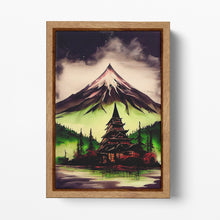 Charger l&#39;image dans la galerie, Japanese Traditional Landscape Sumi-e Wood Framed Canvas