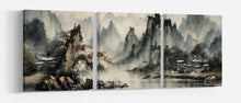 Carica l&#39;immagine nel visualizzatore di Gallery, Traditional oriental Chinese landscape wall art canvas print