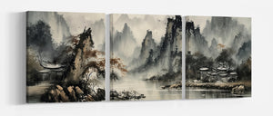 Traditional oriental Chinese landscape wall art canvas print