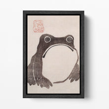 Carica l&#39;immagine nel visualizzatore di Gallery, Frog by Matsumoto Hoji Framed Wall Art Canvas Black Frame