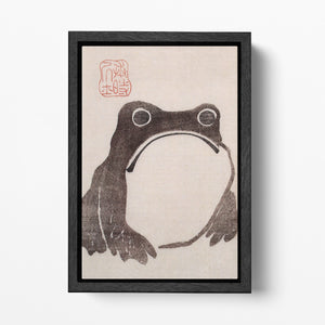 Frog by Matsumoto Hoji Framed Wall Art Canvas Black Frame