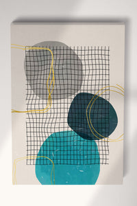 Geometric Modern Art Color Blocks Square Canvas Eco Leather Print style 1