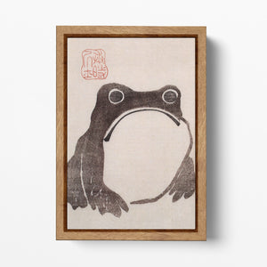 Frog by Matsumoto Hoji Framed Wall Art Canvas Wood Frame
