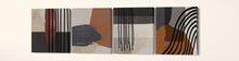 Carica l&#39;immagine nel visualizzatore di Gallery, Minimal Modern Art Color Blocks Square Canvas 4 panels