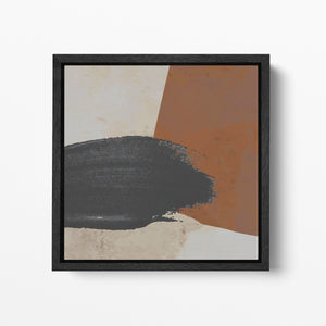 Minimal Modern Art Color Blocks Black Frame Square Canvas #2