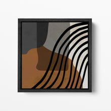 Carica l&#39;immagine nel visualizzatore di Gallery, Minimal Modern Art Color Blocks Black Frame Square Canvas #4