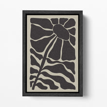 Carica l&#39;immagine nel visualizzatore di Gallery, Groovy Hippie Flower Wall Art Black Framed Canvas Eco Leather Print #2
