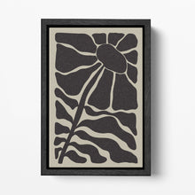 Carica l&#39;immagine nel visualizzatore di Gallery, Groovy Hippie Flower Wall Art Black Framed Canvas Eco Leather Print #2
