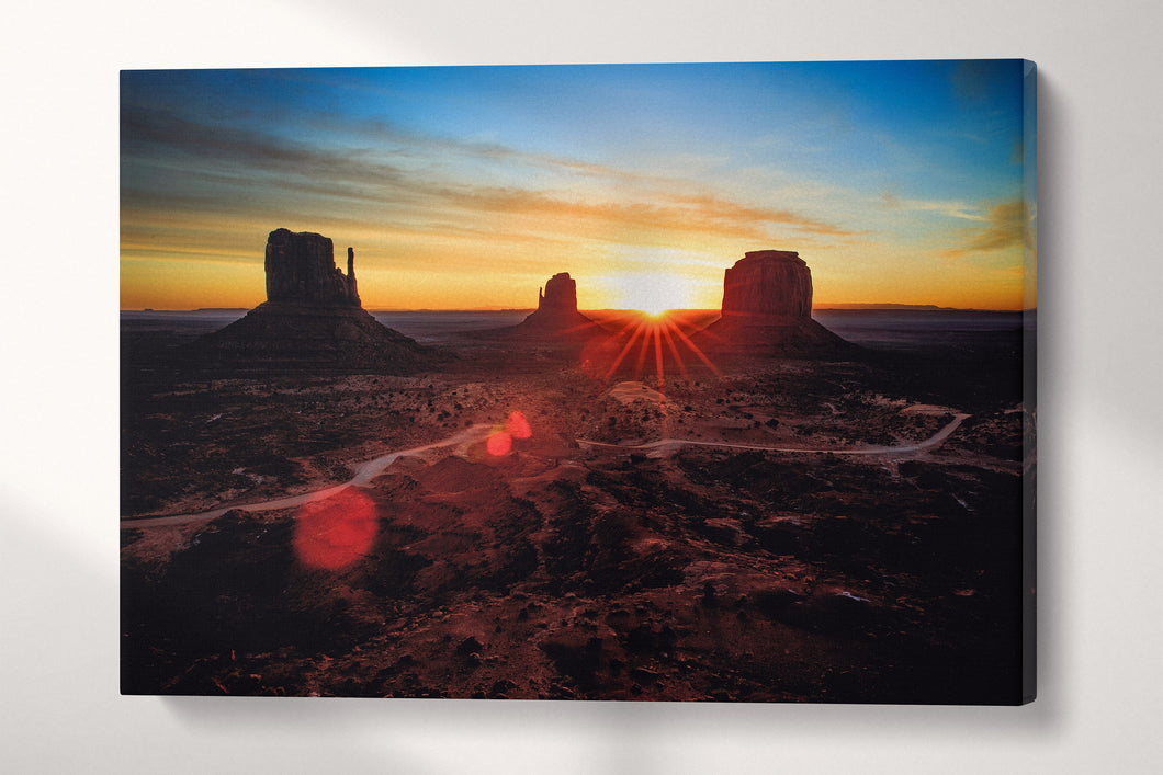 Oljato-Monument Valley USA Canvas Eco Leather Print, Made in Italy!