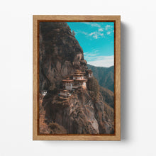 Load image into Gallery viewer, Tiger’s Nest, Taktsang Trail, Bhutan canvas wall art wood frame