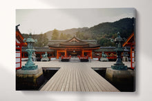 Load image into Gallery viewer, Itsukushima Shrine, Miyajima Island Hiroshima Japan wall art eco leather canvas print