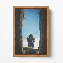 Laden Sie das Bild in den Galerie-Viewer, Garuda Wisnu Kencana statue Bali Canvas Wall Art Home Decor Eco Leather Print Wood Frame