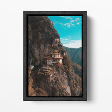 Load image into Gallery viewer, Tiger’s Nest, Taktsang Trail, Bhutan canvas wall art black frame