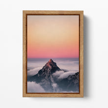 Load image into Gallery viewer, Swiss Alps Sunset Canvas Wall Art Home Decor Eco Leather Print, Made in Italy!