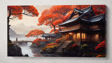 Charger l&#39;image dans la galerie, Japan Aumtumn Temple Canvas Wall Art