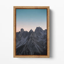 Load image into Gallery viewer, Dolomites Alps Auronzo di Cadore Mountain Canvas Wall Art Home Decor Eco Leather Print Wood Frame