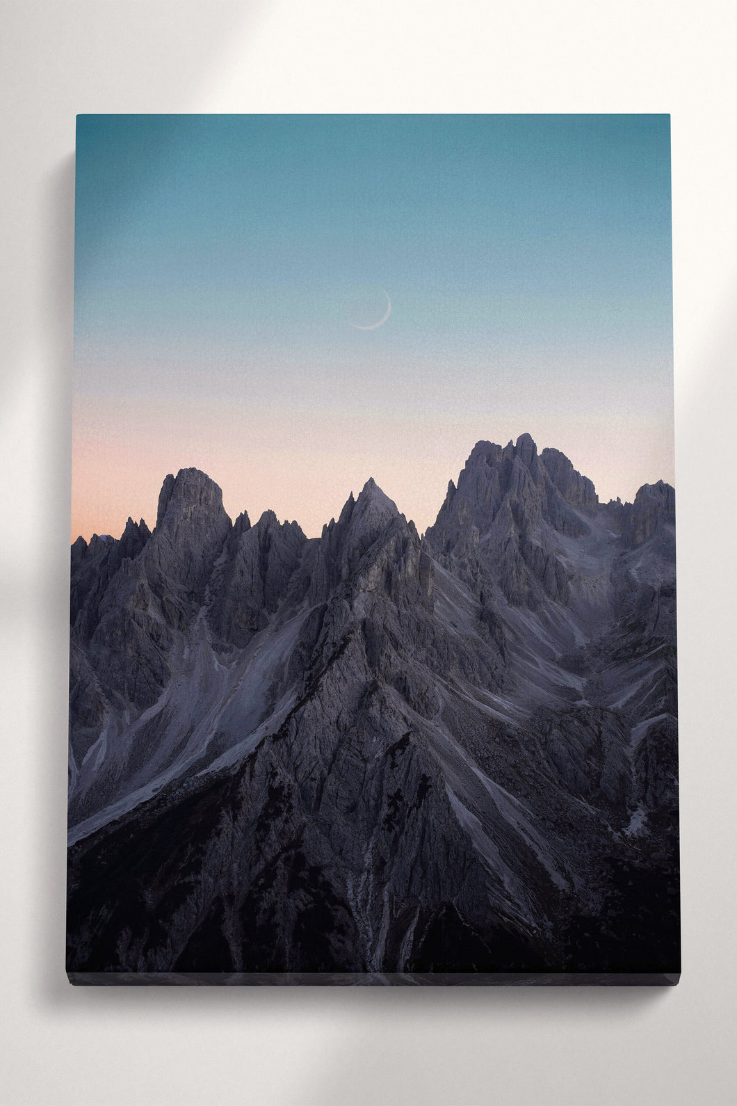 Dolomites Alps Auronzo di Cadore Mountain Canvas Wall Art Home Decor Eco Leather Print