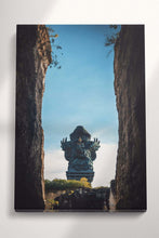 Load image into Gallery viewer, Garuda Wisnu Kencana statue Bali Canvas Wall Art Home Decor Eco Leather Print Black Frame