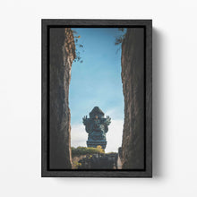 Carica l&#39;immagine nel visualizzatore di Gallery, Garuda Wisnu Kencana statue Bali Canvas Wall Art Home Decor Eco Leather Print Black Frame