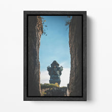 Load image into Gallery viewer, Garuda Wisnu Kencana statue Bali Canvas Wall Art Home Decor Eco Leather Print Black Frame