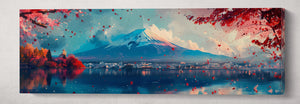 Mountain Fuji Fall Anime Artwork Single Panel 105x36 cm
