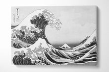 Charger l&#39;image dans la galerie, [canvas wall art] black and white wave